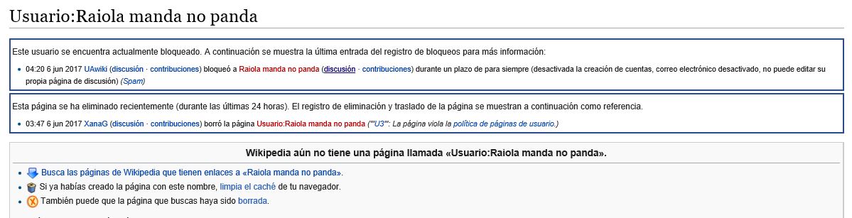 wikipedia raiola manda y no el panda